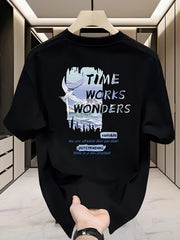 Men's Heavyweight Premium Cotton T-Shirt – "The Works" Bold Graphic, Loose Fit, Summer Casual