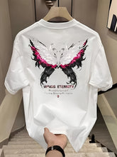 Heavyweight 100% Cotton Men's Oversized Butterfly Graphic Tee – Asymmetrical Hem
