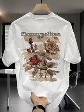 Men's Vintage Rose Graphic T-Shirt – 100% Cotton
