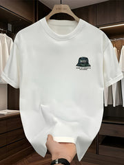 Men's Oversized Cartoon T-Shirt – "NICE" Hat Graphic, Streetwear Style