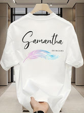 Men’s Heavyweight 100% Cotton T-Shirt – Feather Graphic | Regular Fit | Soft, Comfortable Summer Tee