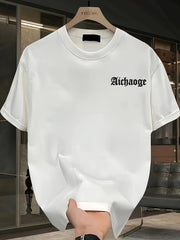 Men's Yin-Yang Wing Graphic T-Shirt – Heavyweight Cotton, Loose Fit Streetwear