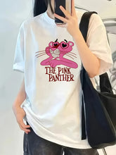Women's Oversized Pink Panther Graphic T-Shirt – Y2K Casual Summer Tee