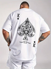Men's Graphic Tee – 'K' & Ace of Spades Design, Lightweight All-Season Comfort