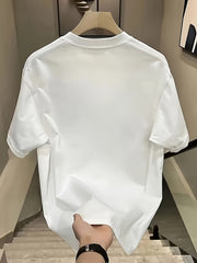 Men's Oversized 'DAY ONE' T-Shirt – Heavyweight Cotton, Streetwear Loose Fit