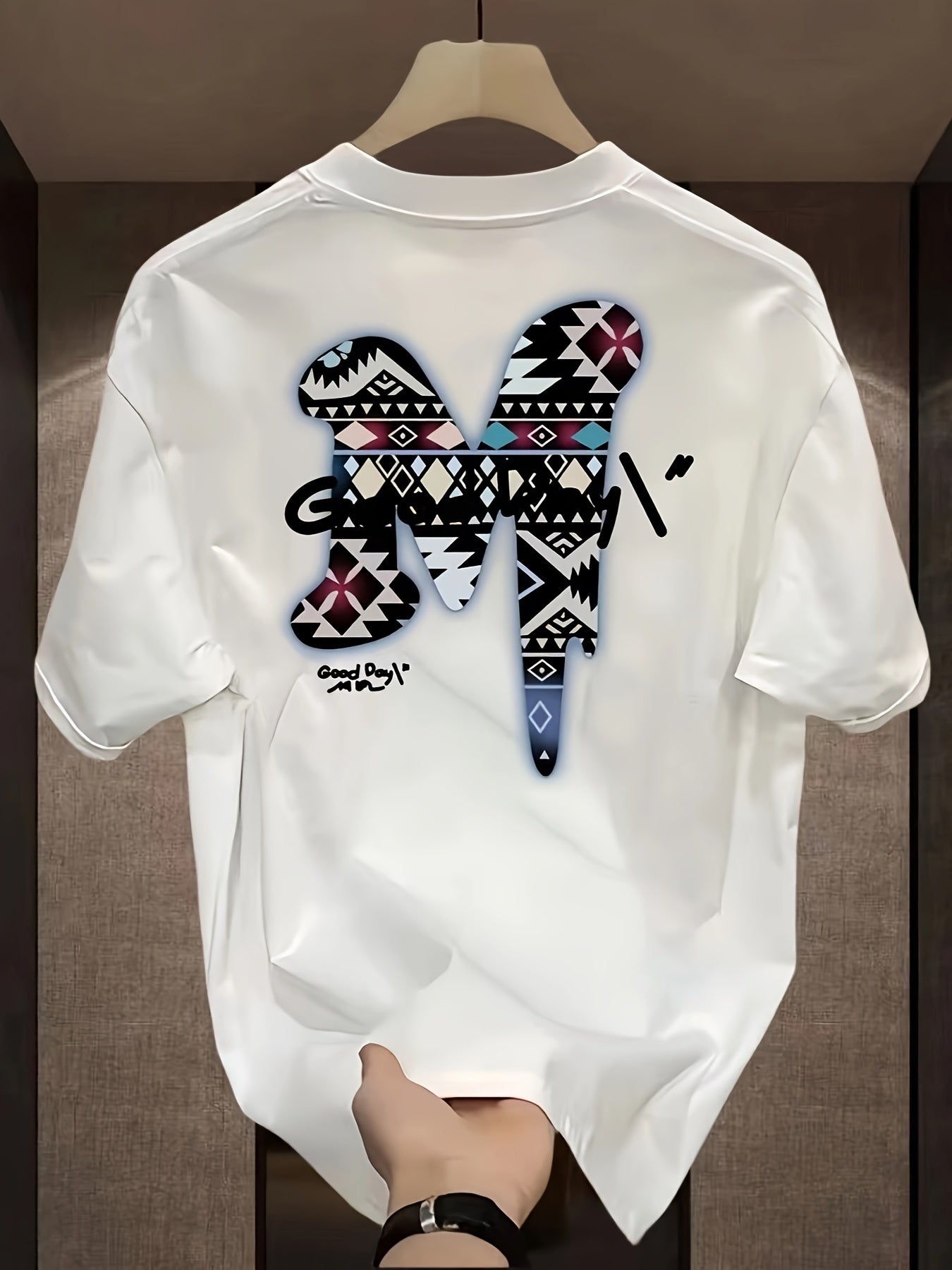 Men's Loose Fit Cotton Graphic T-Shirt – "GOODDAY" Print