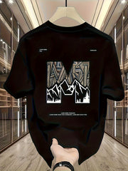 Men's 100% Cotton Mountain Graphic T-Shirt – Urban Style