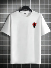 Men's Short Sleeve Samurai Print T-Shirt – Loose Fit Casual Crew Neck