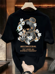 Men’s Heavyweight Cotton Graphic Tee – "Beccabeccgirl Express Yourself