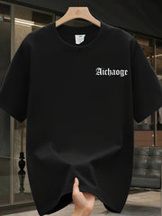 Men's Yin-Yang Wing Graphic T-Shirt – Heavyweight Cotton, Loose Fit Streetwear