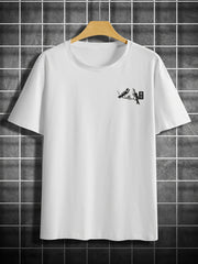 Men’s Casual Floral & Bird Print T-Shirt – 100% Cotton