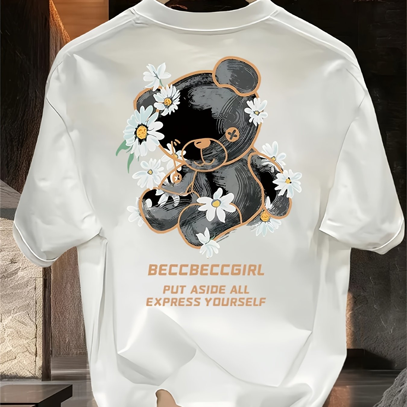 Men’s Heavyweight Cotton Graphic Tee – "Beccabeccgirl Express Yourself