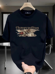 Men's Vintage Rose Graphic T-Shirt – 100% Cotton