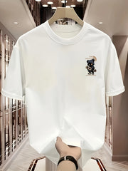 Heavyweight Cotton T-Shirt – Violent Bear Print, Street Style