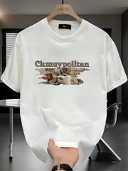 Men's Vintage Rose Graphic T-Shirt – 100% Cotton